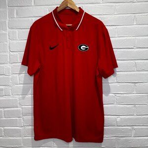 Nike Georgia Bulldogs Red On-Field Performance Golf Polo Shirt Men's XL